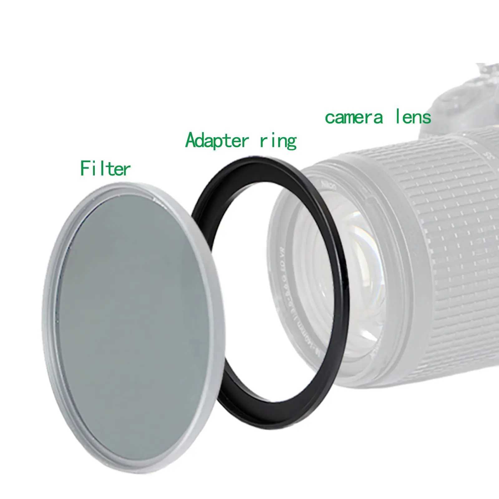 Diğer Lensler Filtreleri Alüminyum Siyah Basamak Filtre Halkası 48mm-52mm 48-52mm 48-52 Filtre Adaptör Lens Adaptörü Canon Nikon SY SLR Kamera Lensleri için Uygun