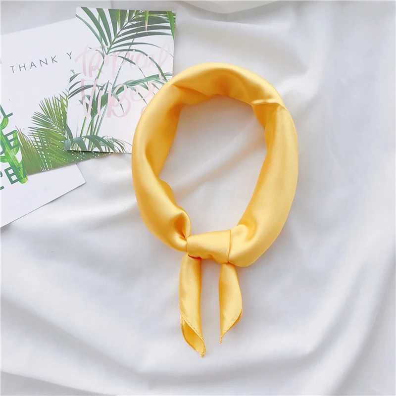 Sarongs Luna Dolphin Spring Womens Silk Chiffon Square Scarf 60x60cm Solid Green Ribbon Girls Vintage Headband Fashion Wrist Strap 24325