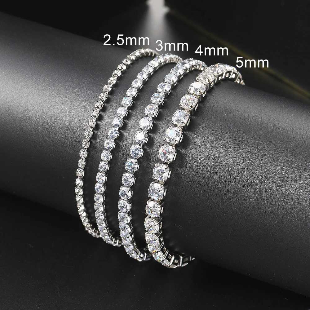 Chain Hip Hop Iced Out 3/4/5mm Crystal Mens Tennis Armband Fashion Punk Zirconia Mens Chain Street Jewelry 24325