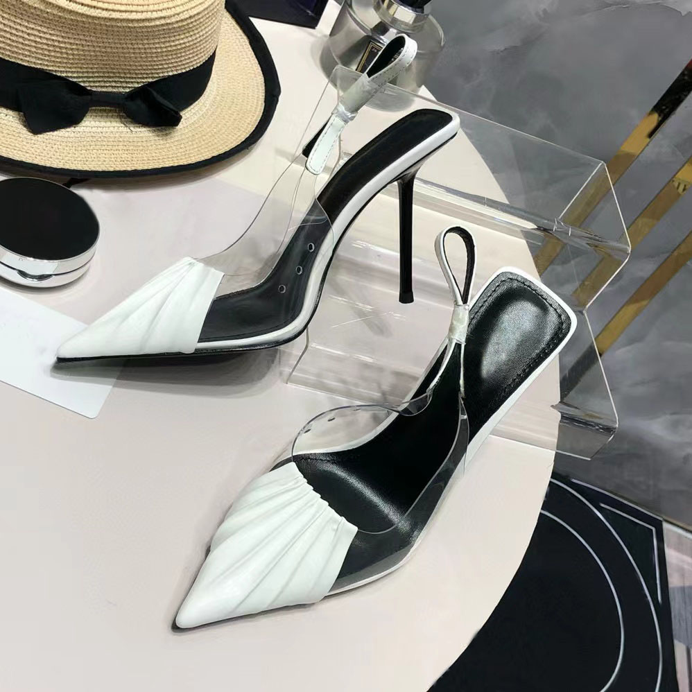 Designerskie skórzane sandały gumowe sandały damskie platforma rybacka slajdy trójkąt metalowe logo kapcie retro mokasyny plażowe okrągłe sandały palców