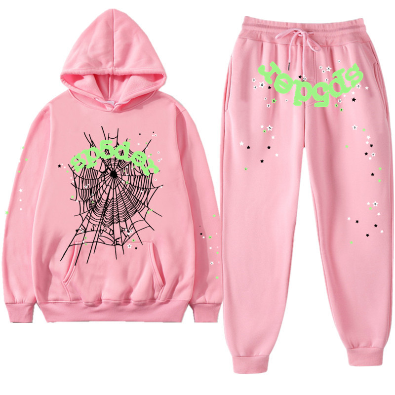 spider hoodie mens hoodedyoung thug  tracksuit designer womens sweatshirts pants web printed 555555 graphic y2k hoodies