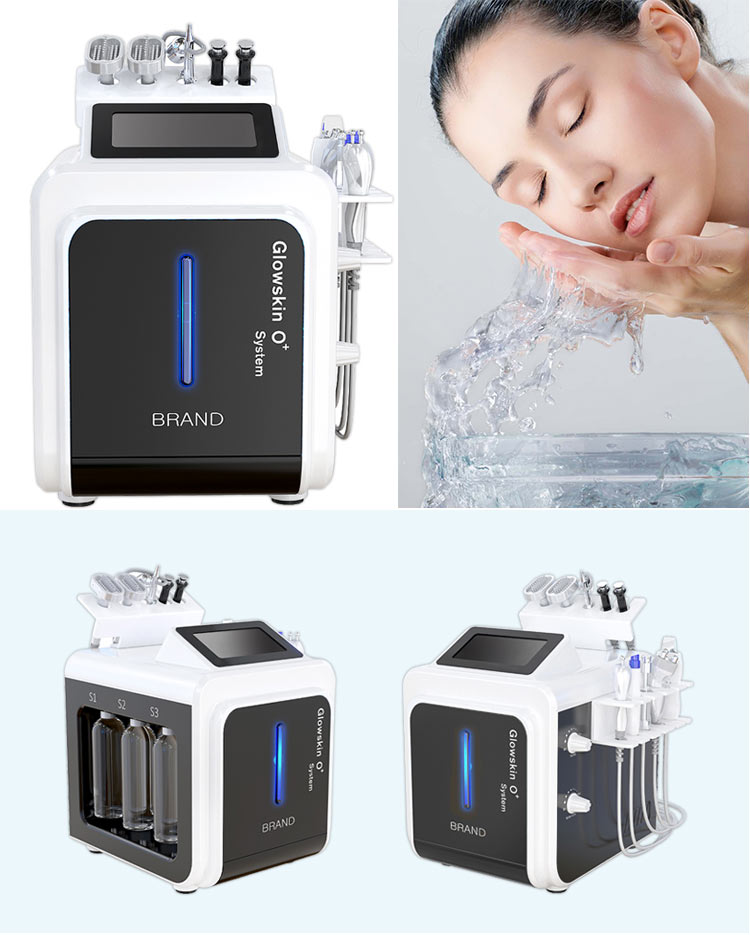 Portatile 10 in 1 Acqua Dermoabrasione Pulizia Profonda Spa Viso Nero Testa di Rimozione Acqua Dermoabrasione Facciale Macchina di Massaggio