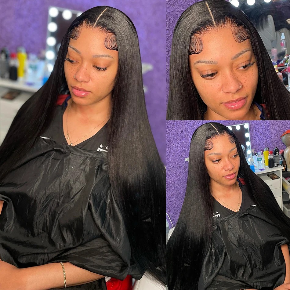 Melodie HD 250% Ready To Wear Straight 30 40 Inch Transparent 13x4 Lace Frontal Human Hair Wigs 13x6 Lace Front Wig