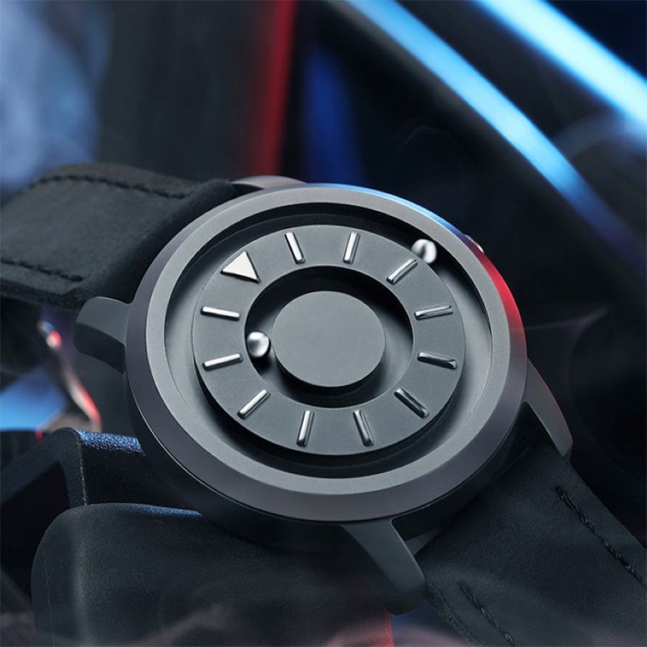 Montre à bille magnétique Unique Designer Quartz Innover Concepts Luxe Étanche Homme Montre-Bracelet vente 2019 EOEO CJ191116299T