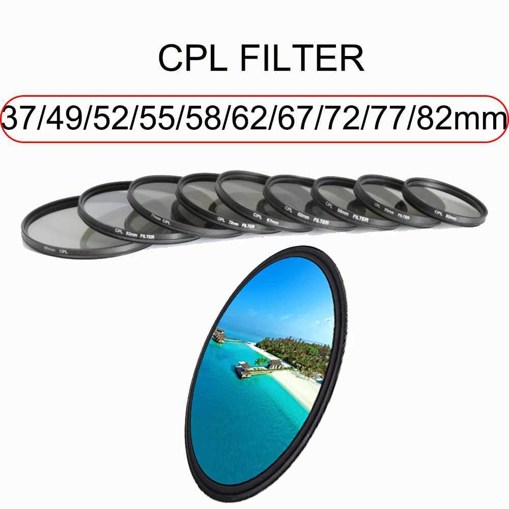 Filters Polarization camera lens filter CPL 37/49/52/55/58/62/67/72/77/82mm suitable for Canon Nikon SLR camera lens camera accessoriesL2403