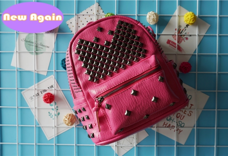 Personalizar Mochilas con remaches para niños, bolsos punk para exteriores, bolsos de vacaciones para niñas, bolsos escolares de tendencia para niños, mochila con hombros de pu para adolescentes ARYB054