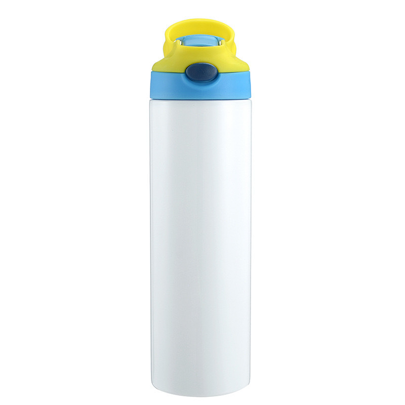 12oz 20oz sublimering Kids Tumbler Children Water Bottle 350 Ml Blank White Sippy Cup with Flip Lid Straw Portable Stainless Steel Drinking Tumbler For Student