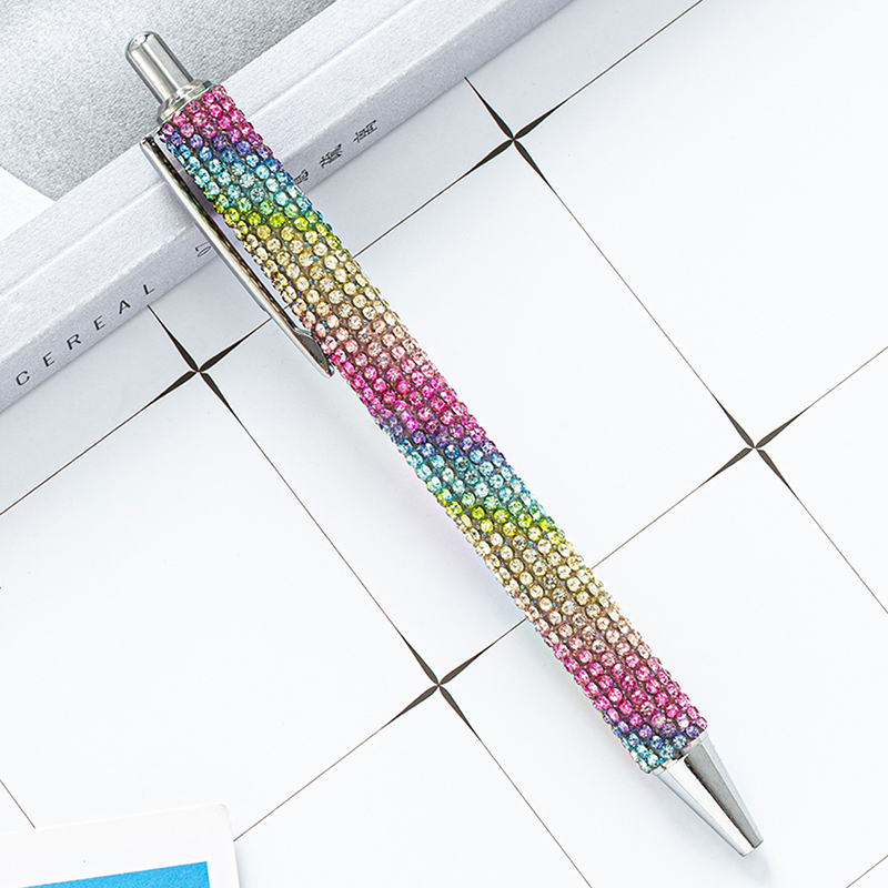 Diamond Ballpoint Pens Gem Ball Pen مع مستلزمات مكتب الماس