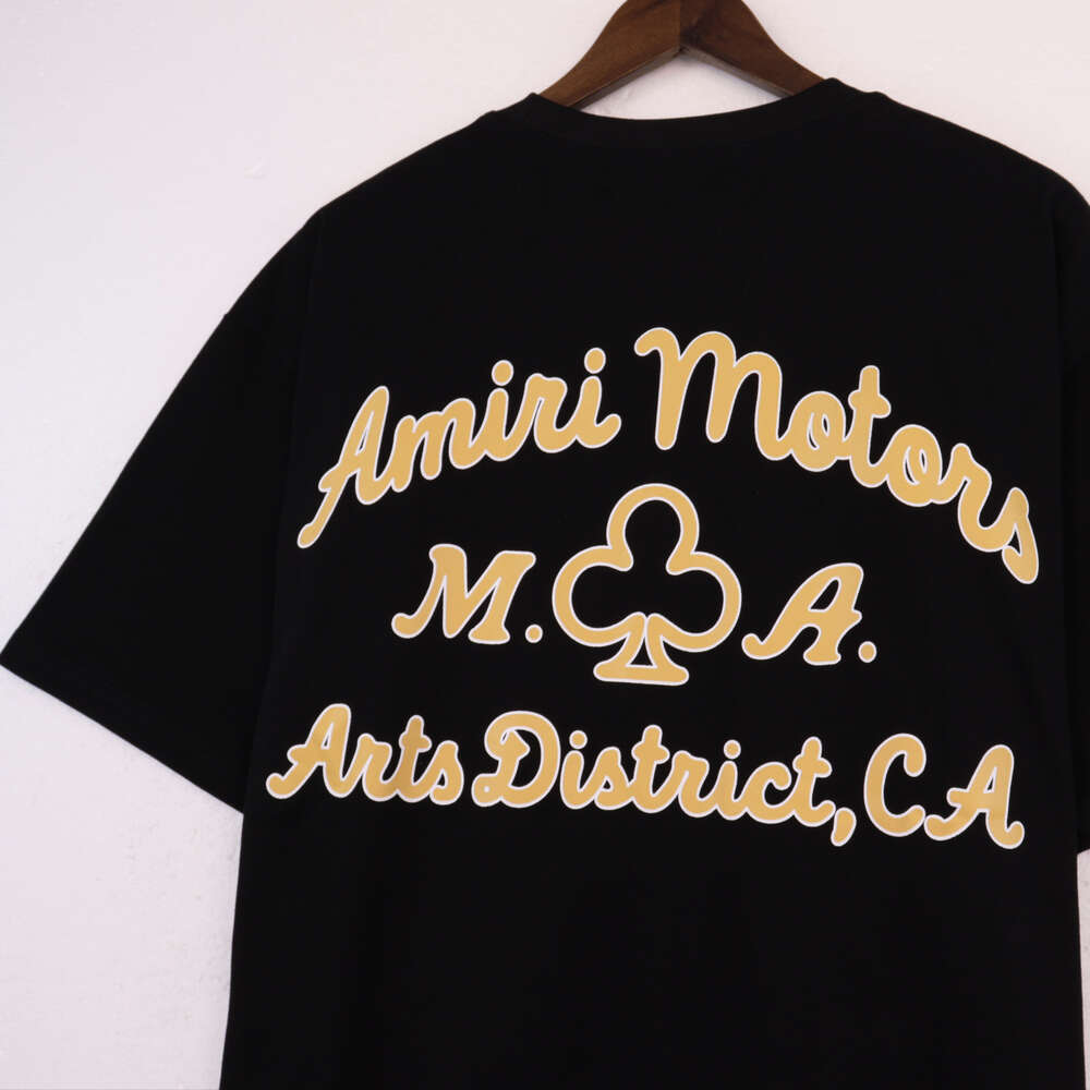 2024SS Neues trendiges AM1R1-Buchstaben-gedrucktes Unisex-beiläufiges, lockeres Kurzarm-T-Shirt