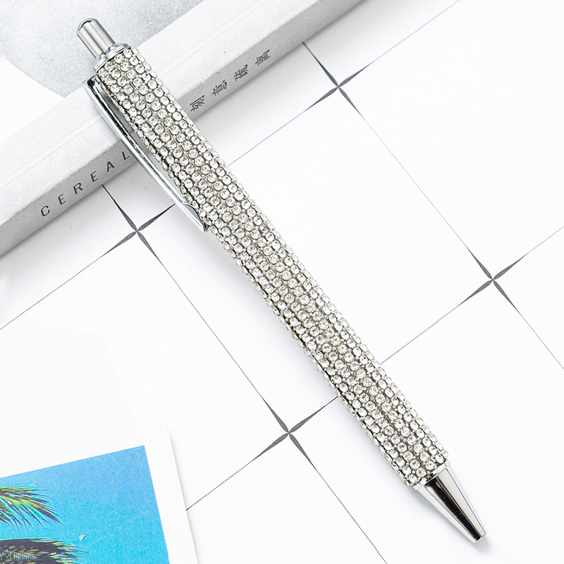 Diamond Ballpoint Pens Gem Ball Pen مع مستلزمات مكتب الماس