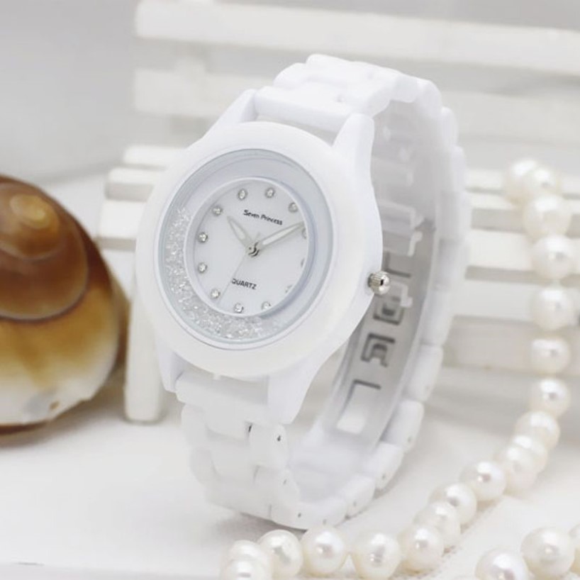 Luxury Fashion Womens Watch Dress Ceramic Ladies Watch White Simple Quartz Wristwatches Students Gifts Clock Relogio Feminino Y1902257