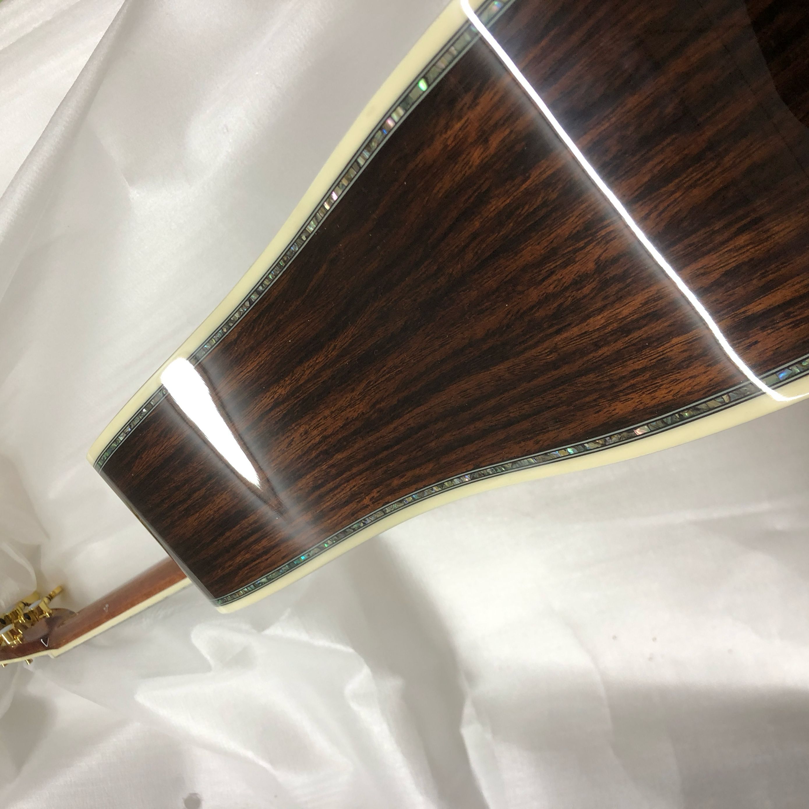 I Stock New 41# Acoustic Electric Guitar Real Abalone All Solid Wood AAA Ebony Fretboard/Bridge, Bone Nut/Sadel in Natural 202402