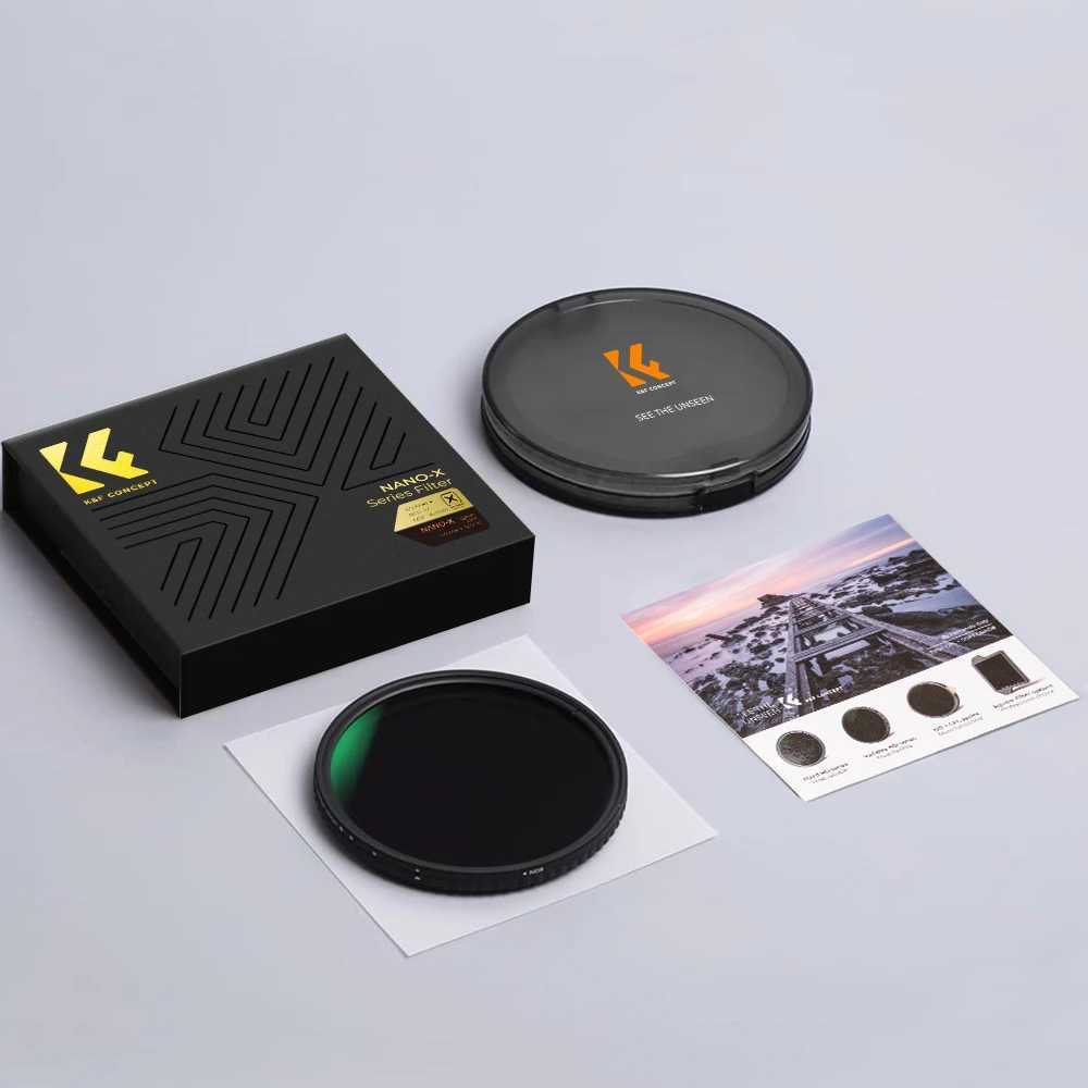 Filters K F Concept ND2-ND32 Fading ND Filter Camera Lens Neutral Density Variable Multi Coating Nano X 49mm 58mm 62mm 67mm 77mm 86mml2403