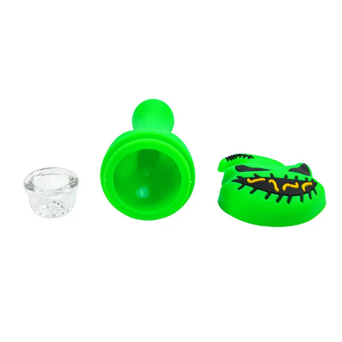 4.6 polegadas halloween crânio jack silicone fumar mão tubo de tabaco queimador de óleo ferramenta acessórios tubulação de água dab rigs