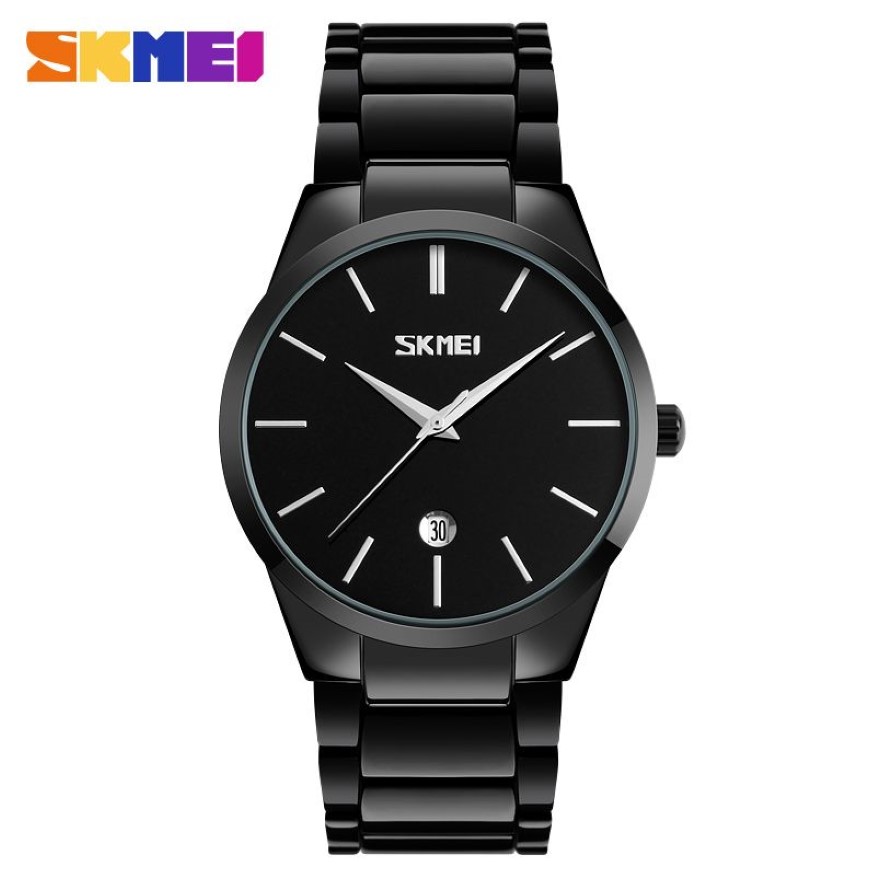 Skmei Mens Watches Top Brand Luxury 3Bar Froof Calendar Watch Men Men Sloy Straps Quartz Wristwatches Relogio Maschulino 91402789