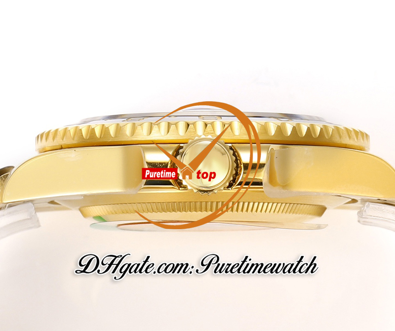 126718GRNR DD3285 Automatisk herrklocka Clean CF 18K Yellow Gold Ceramic Bezel Black Dial 904L Steel Armband Super Edition Samma seriekort PURETIME RELOJ HOMBRE F2