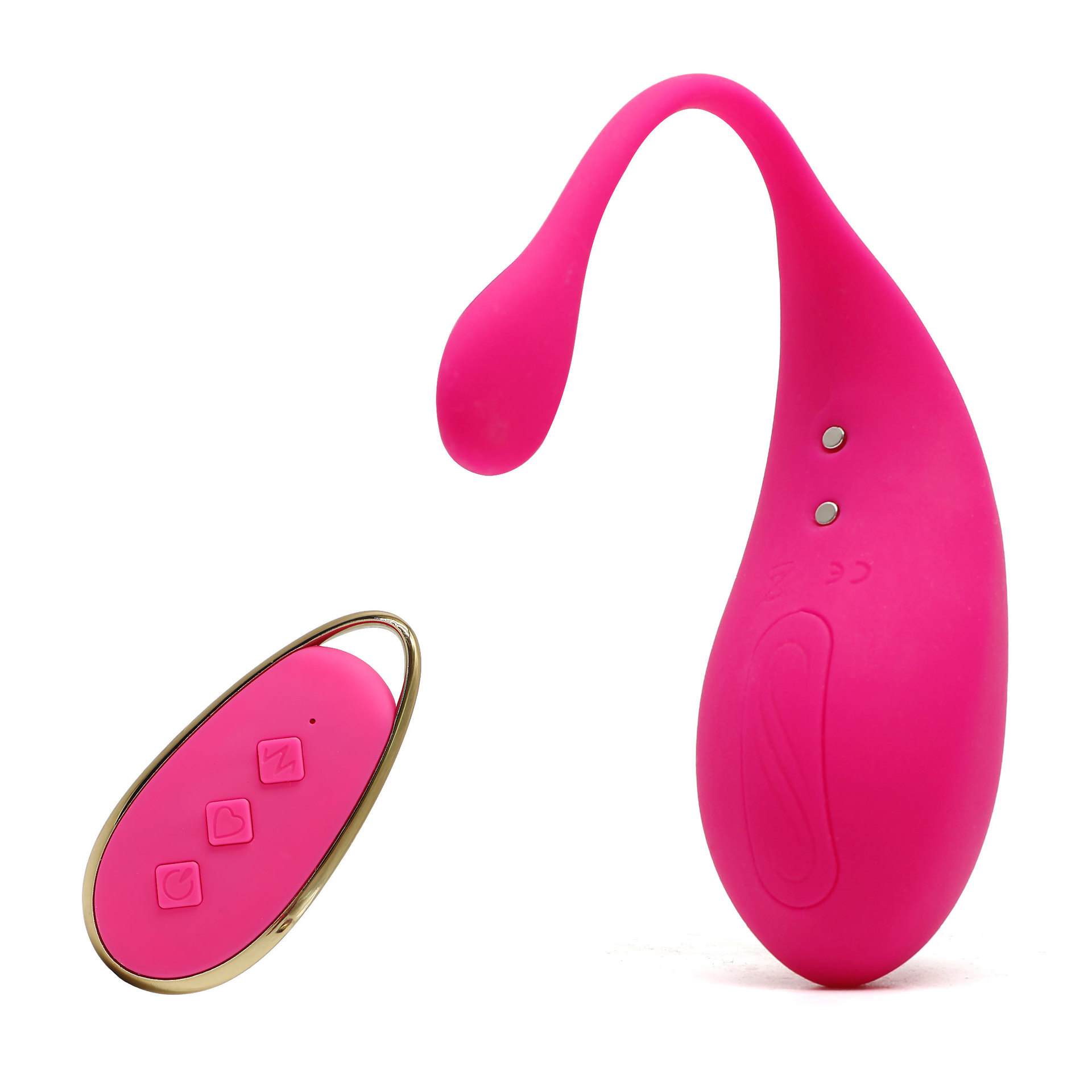 Vibrador de punto G remoto Estimulador de clítoris de pezón para mujeres Vibrador de parejas impermeable Juguete sexual de huevo de amor con 12 vibraciones potentes Rosa