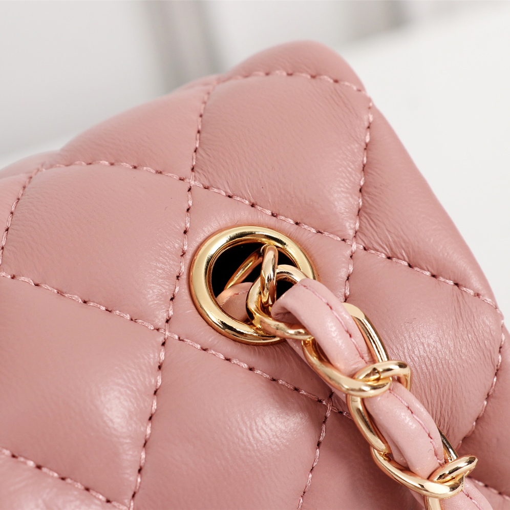 7A Luxury classic flap bag designer shoulder bag wallet Womens leather handbag Korean style mini crossbody bag phone bag Pink designer bag chain shoulder bag