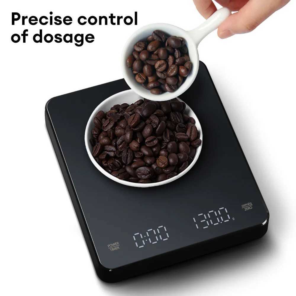 Bilancia domestica Bilancia digitale caffè con timer Schermo LED Espresso USB 3 kg Pesata massima 0,1 g Misurazioni ad alta precisione in Oz/ml/g Bilancia da cucina 240322