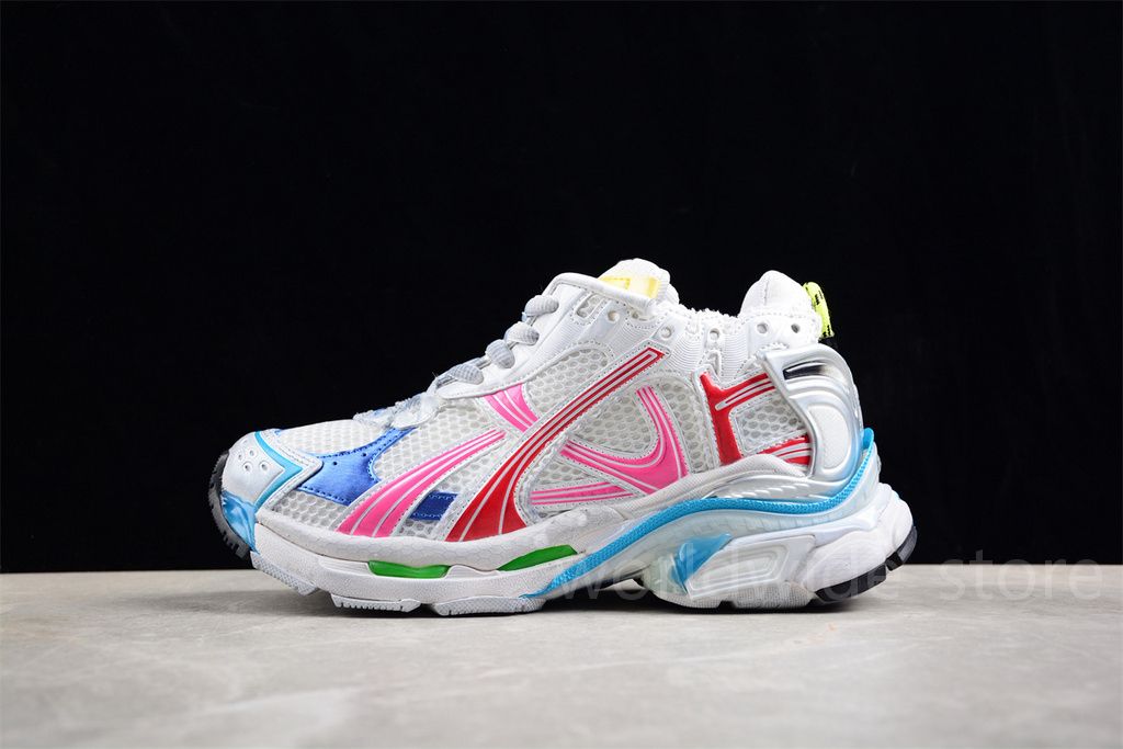 2024 Designer shoes baleciaga 7.0 Men Designer Women Graffiti White Blue Orange Black Multicolor Mens Shoes Trainers Big Size Sneakers