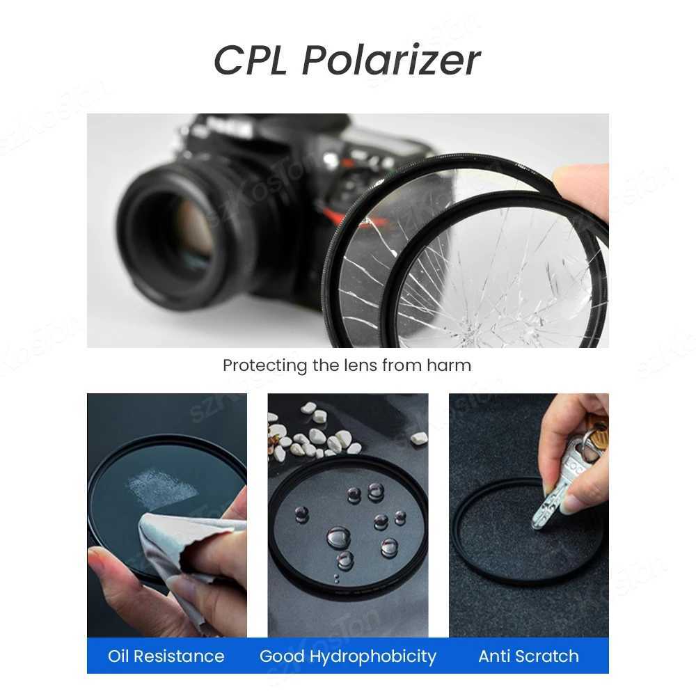 フィルターCPLフィルター超薄型光学マルチコーティング円形偏光カメラレンズフィルター37mm 49mm 52mm 58mm 67mm 72mm 77mm 82mml2403