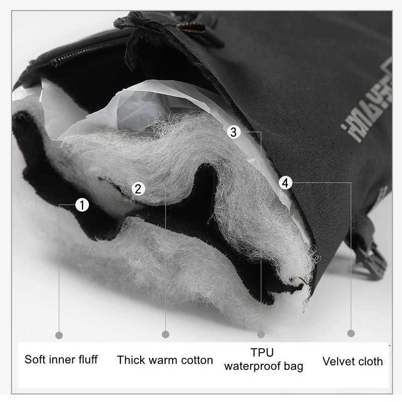 Cykelhandskar Vattentäta skidhandskar Touch Screen Cycling Cykelhandskar Ridning Vindtät utomhus Motorcykel Vinter Varma cykelhandskar 240322