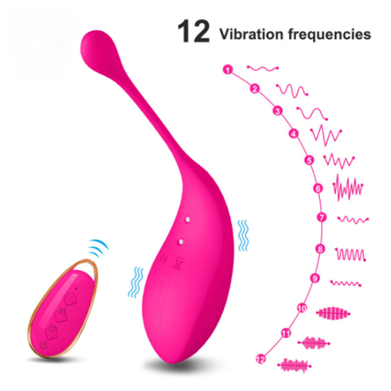Vibrador de punto G remoto Estimulador de clítoris de pezón para mujeres Vibrador de parejas impermeable Juguete sexual de huevo de amor con 12 vibraciones potentes Rosa