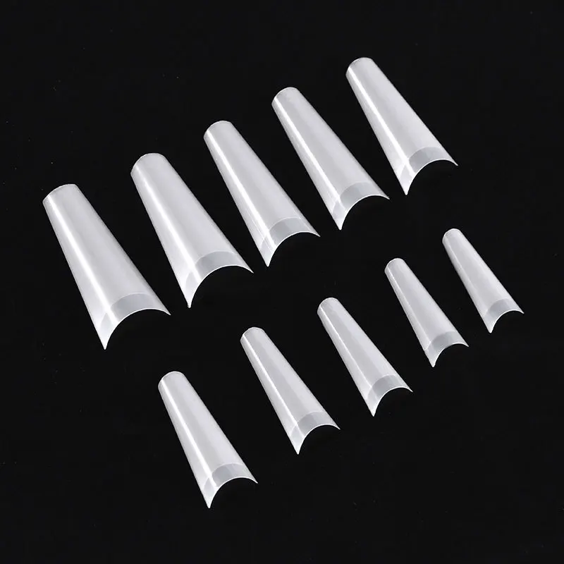 500st False Nail Art Tips French Natural Transparent Coffin False Nails Tips Acrylic UV Gel Nail Polish Manicure