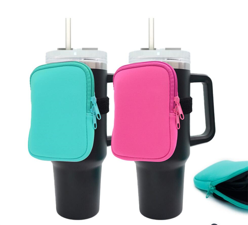 Sublimation Neoprene Mult-Function Proteable Mini Bottle Bag Water Bottle Carrier för 40oz Tumblers Water Bottle Holder Portable Outdoor Sports