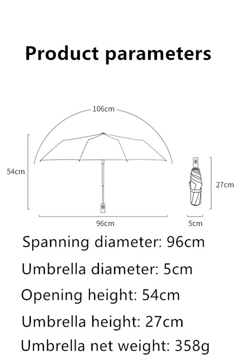 Ombrello UV protezione solare con colla nera a 8 ossa donna con alto valore estetico Ombrello solare doppio uso pieghevole automatico