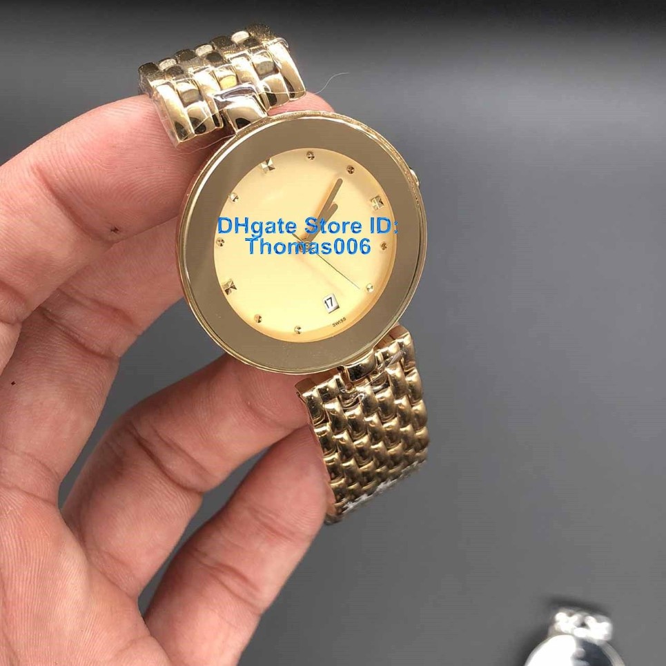 시계 레이디 유명한 현대 금 시계 Qaurtz Fashion Gold Watch Ladies Casual Sport Watch 34mm Quality259Y