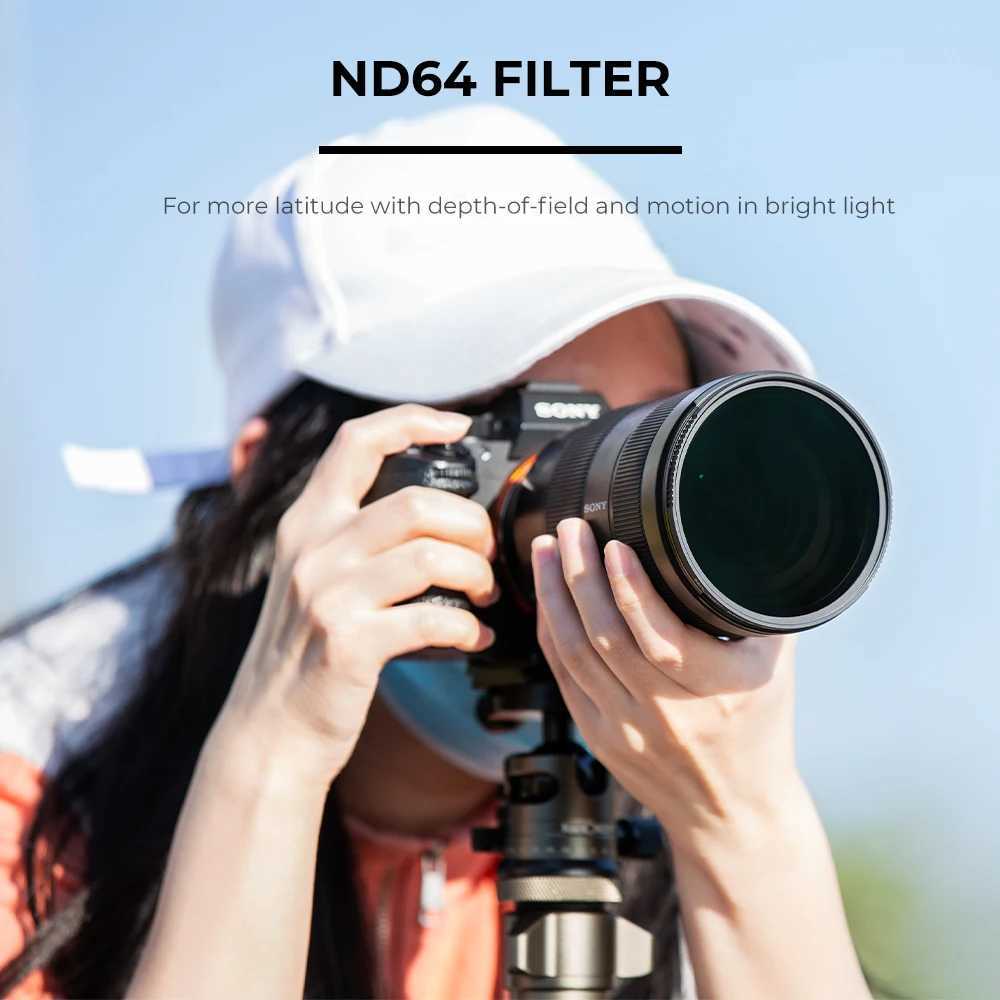 Filtreler K F Konsept Nano X 49mm 67mm 82mm ND64 HD Filtre lens Ultra Şeffaf Filtre Yeşil Yoğunluk Kaplaması Sy Canon CAML2403 için uygun