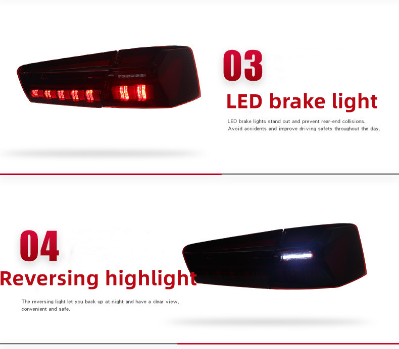 Car Taillight for AUDI A6L 20 12-20 15 Modified C7 Tail Light Turn Signal Rear Reverse Backup Parking Work Lights