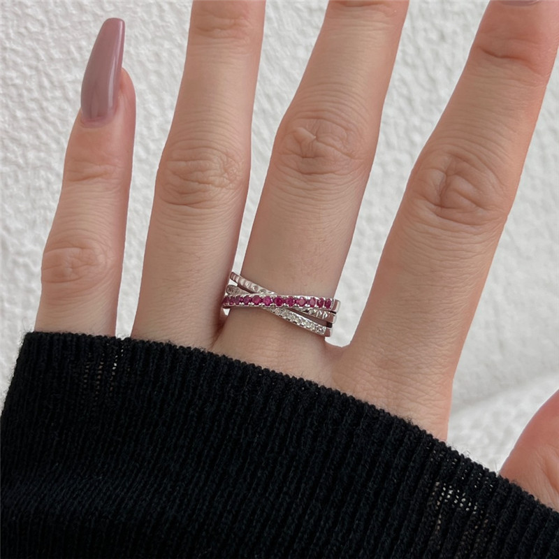 Luxe preppy-stijl tennisontwerpersringen voor vrouwen feest 925 Sterling zilveren groene diamanten ring vrouw sieraden dagelijkse outfit reizen strand dating cadeau doos 6-9