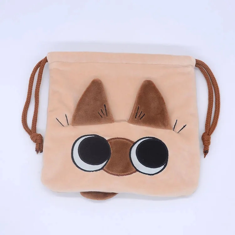 2024 Vente chaude en gros en gros mignon siamois chat sac à dos pendentif paquet de poche sac de maquillage en peluche