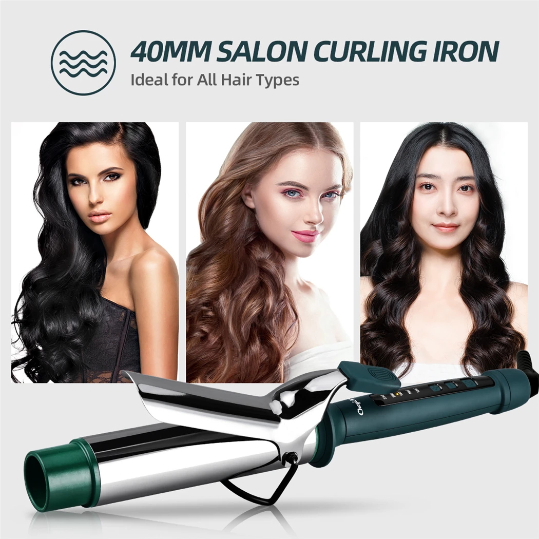 Ferros ckeyin profissional cerâmica modelador de cabelo ajuste temperatura curl ferros curling varinha rolo ferramentas estilo cabelo