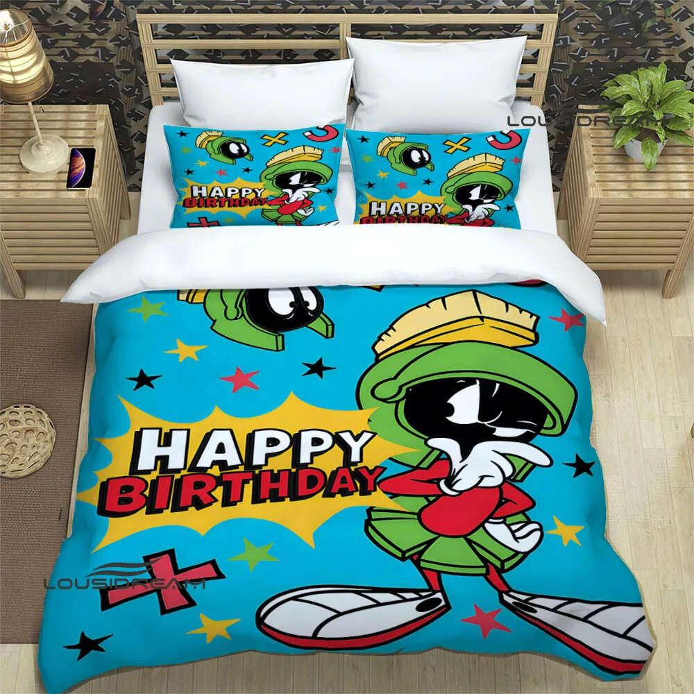 Marvin the Martian Print Bedding Sets Exquisite Supplies Duvet Cover Bed Comforter Bedding Set Birthday Gift