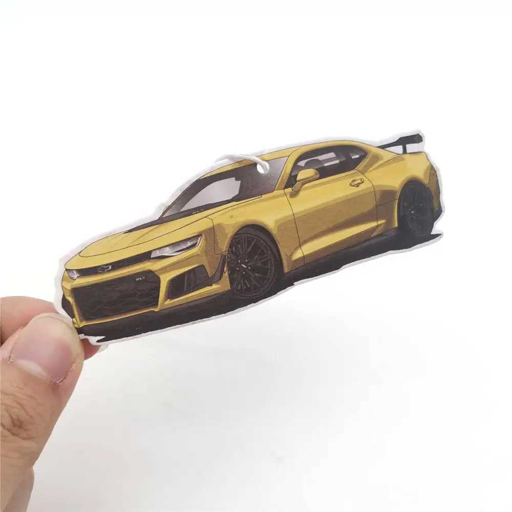 Car Air Freshener Car Rearview Mirror Air Freshener Suspension Lämplig för American Muscle Chevrolet Camaro Corvette Dodge Challenger Accessories 24323