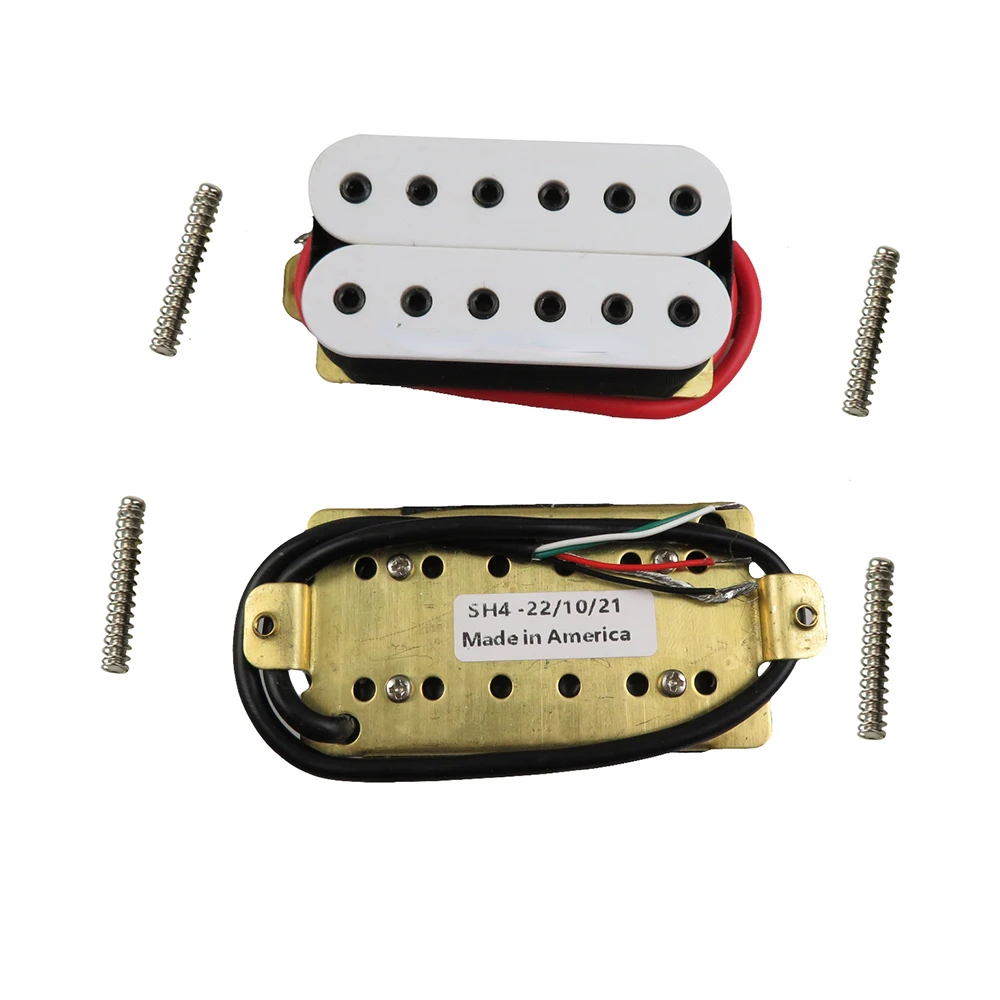 SH-1 passif humbucking guitare micro cou/pont guitare électrique micro céramique 4 fils bobine fendue blanc