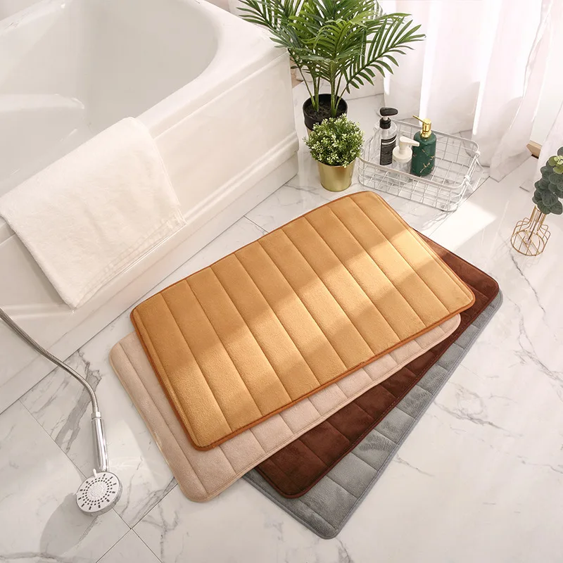 Alfombra de baño, alfombra de baño, alfombra con absorción de agua, alfombra peluda de espuma viscoelástica para baño, suelo de cocina, juego de alfombras y alfombrillas para ducha