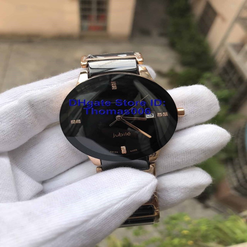 whole unisex watches lady famous modern mens qaurtz fashion black ceramic watch ladies casual mens sport watch 37mm235f