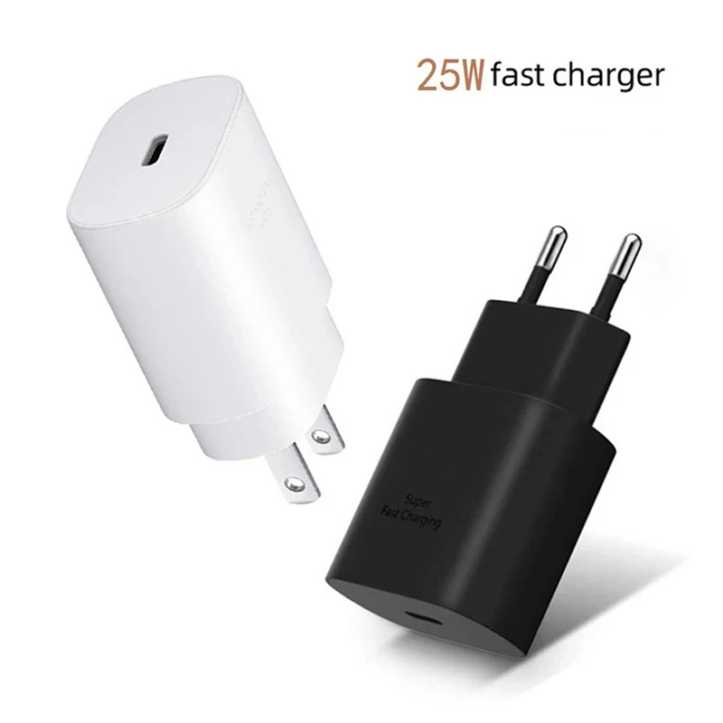 OEM-качество тип-C Примечание 10 USB C Fast зарядка Eu US Plugce Quick PD 20W 25 Вт стена для Samsung Note 10 S20 телефоны Android