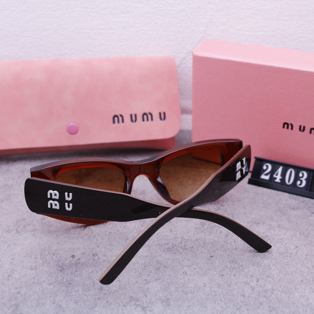 Sunglasses designer sunglasses luxury mm sunglasses for women letter UV400 design Cat Eye fashion strand Wearing the beach sunglasses gift box 5 Colour very good