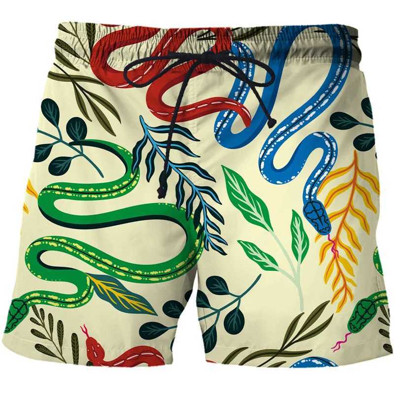 Herren-Shorts, Herren-Shorts, niedliche Schlange, 3D-gedruckte Shorts für Herren und Kinder, Y2k-Bohemian-Stil, lässige Shorts, Sommer, super coole Herren-Schwimmsport-Strandshorts 24325