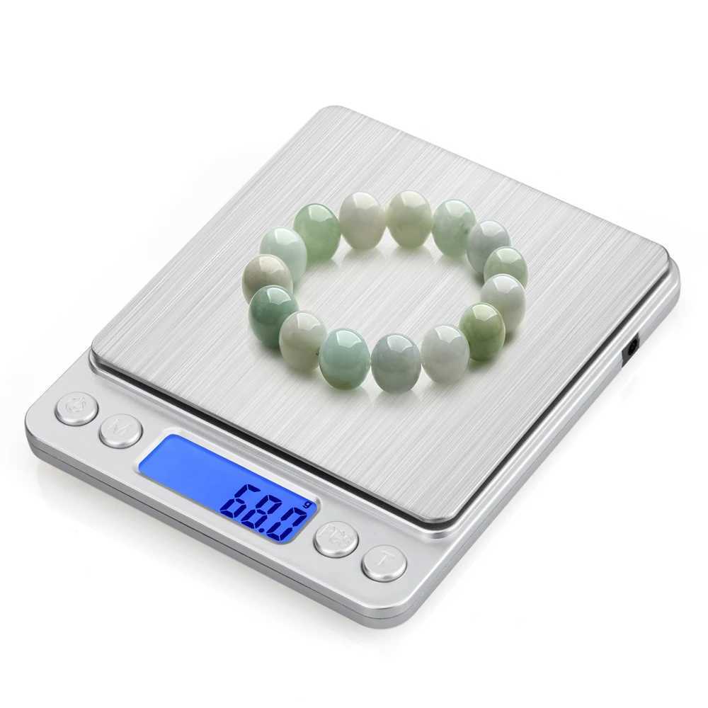 Balances domestiques Balance alimentaire multifonction de cuisine numérique pour la cuisson de bijoux poids 0,001 oz/0,01 g 500 g Balance de poche en acier inoxydable pour le ménage 240322