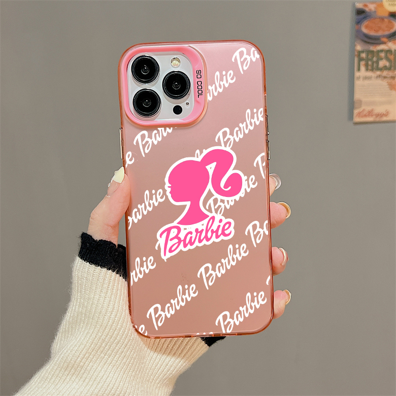 Pink Doll Handyhülle für iPhone 15 14 13 Pro 12 11 Pro Xs X XR Max Aurora Hard PC TPU Hüllen Rückseite