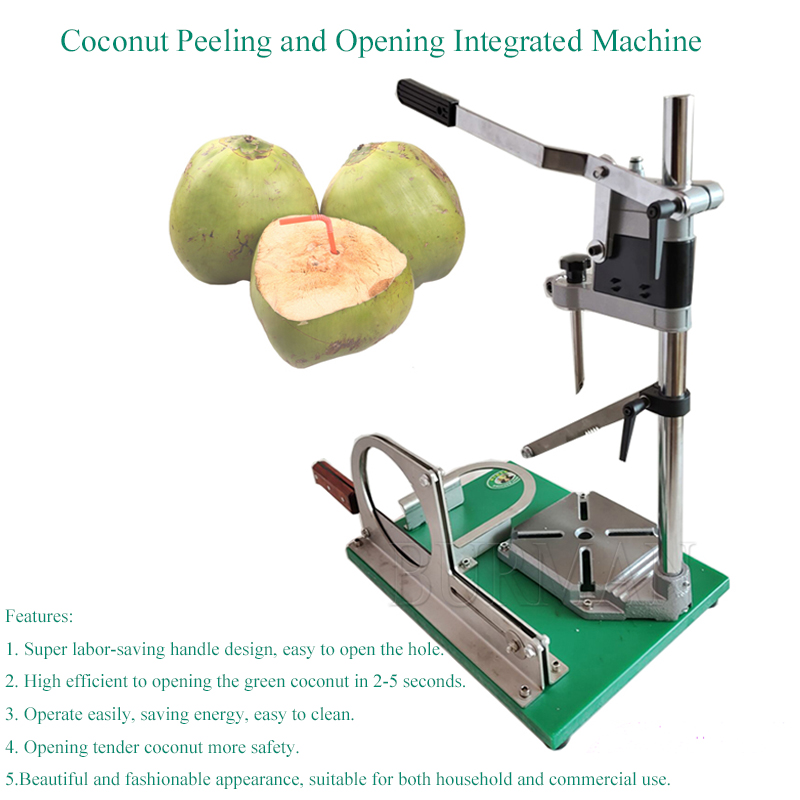 Green Coconut Peeling Cutter Machine Stainless Steel Fruit Vegetable Turning Knife Commercial Coconut Opening Maker