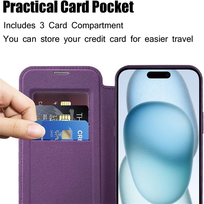 Kasaist lüks manyetik yüzük PU deri telefon kasası folio folio cüzdan kredi kartı yuvaları tutucu iphone 15 14 13 12 11 Pro Max Plus Samsung S24