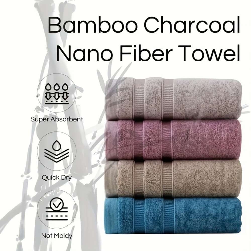 Bamboo Set、Houehold Lightweight Hand Soft Skin-Frendly Face Towel、Home Bathroomのための普通の人物タオル、Supplie、29.53*13.39in、バスルーム