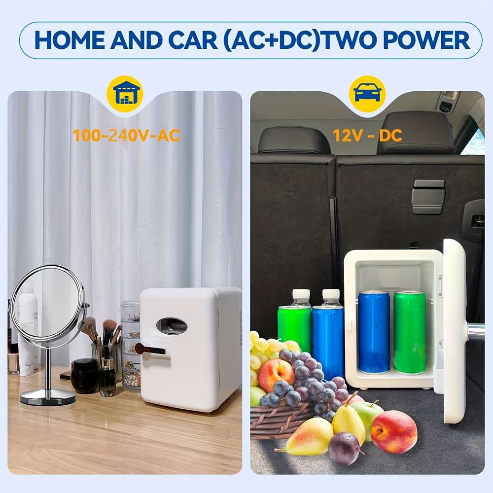 Mini geladeira, caixa, geladeira em casa, 1,06 Gal portátil portátil refrigerador de resfriador termoelétrico refrigerador para presente do dia das mães, cuidados com a pele, bebida, comida,